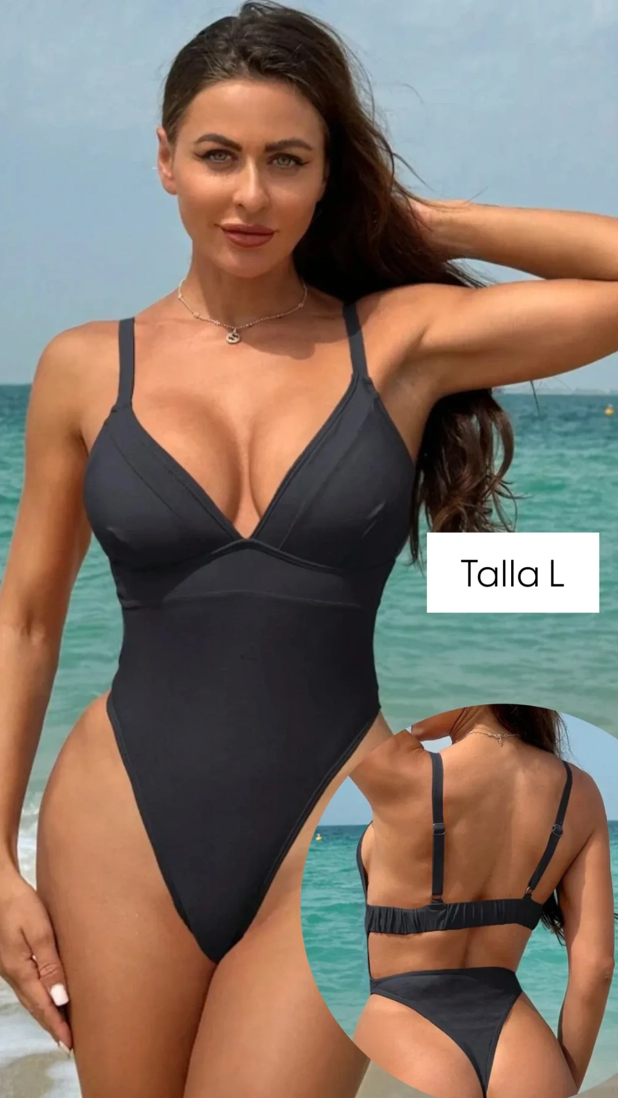 Traje de baño enterizo negro